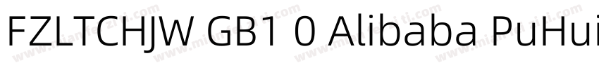 FZLTCHJW GB1 0 Alibaba PuHuiTi L字体转换